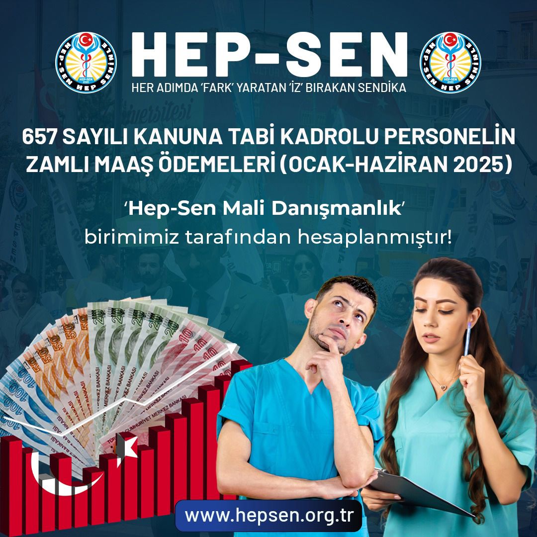 2025 Ocak-Haziran Dönemi Zamlı Sağlık Çalışanı Maaşları ve 14 Günlük Farklar